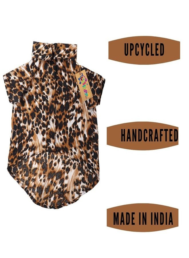 ويستيرن إرا قميص قطني مطبوع بنقشة جلد النمر، قميص أساسي للكلاب من ويسترن إيرا، قميص فائق النعومة، قميص خفيف الوزن ولطيف لحيواناتك الأليفة، ملابس مريحة للغاية للكلاب (مقاس كبير - 20 بوصة) (نقشة جلد النمر) - Image 3